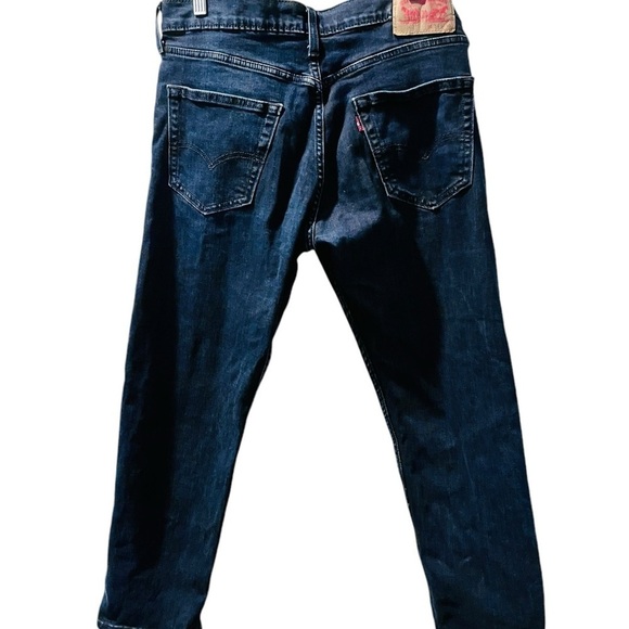 Levi's Strauss 502 Taper Fit Men's Jeans 32x26 Dark Wash Casual Denim Pocket - Picture 5 of 7